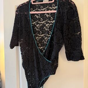 Intimately by Free People Black Sun-Sational Bodysuit NWT